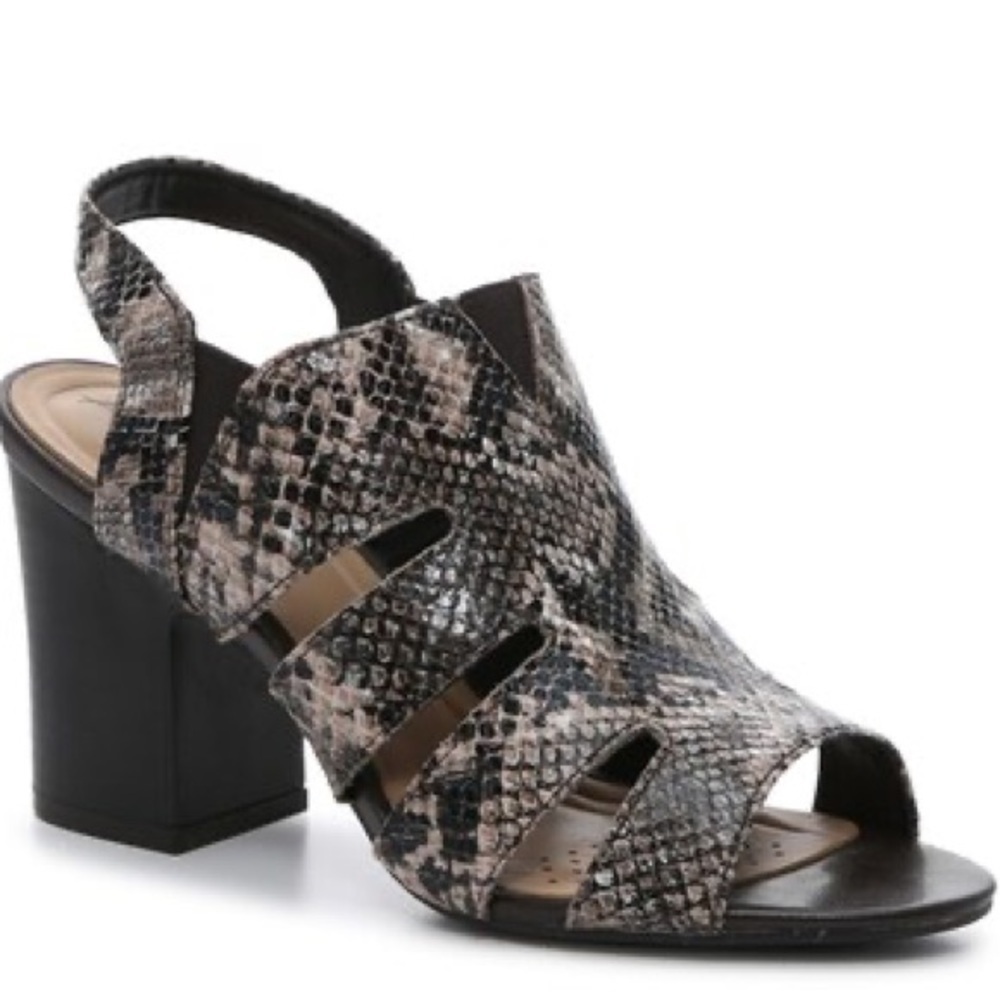ABELLA Carmine Heel sandals women’s 9.5 snakeskin lizard print - Picture 9 of 9
